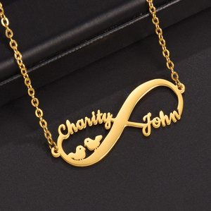 <span class=keywords><strong>Collana</strong></span> Personalizzata Hongri <span class=keywords><strong>con</strong></span> Nome in Inglese e Simbolo <span class=keywords><strong>Infinito</strong></span> in Oro 18K Placcato <span class=keywords><strong>con</strong></span> Diamanti per Uomini, Donne e Bambini - Product Image 6