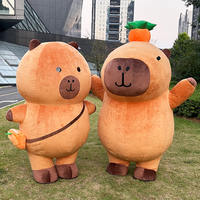 Costume gonflable XL de Capybara de dessin animé vert pour fête, performance, Halloween, adulte unisexe, poupée célébrité d'Internet, oiseau