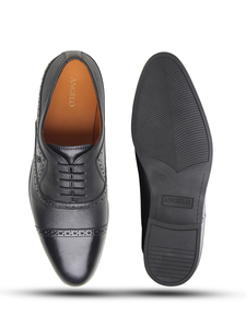 Chaussures habillées classiques pour hommes en cuir véritable à lacets, chaussures Oxford de bureau, confortables, pour mariage, chaussures de luxe OEM - Product Image 6