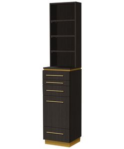 Station de coiffure murale Salon Tower avec armoire de rangement pour salon de coiffure, tiroirs et étagère ouverte - Product Image 5