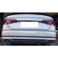 Kit carrosserie sport et version normale avec diffuseur de pare-chocs arrière et sorties d'échappement pour Audi A4 S4 B9 vers RS4 2017-2019