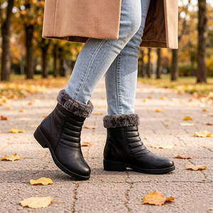 Botas de Invierno Impermeables para Mujer con Forro de Felpa y Cremallera Lateral - Botas de <span class=keywords><strong>Nieve</strong></span> Cálidas e Informales para Clima Frío - Product Image 6