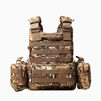 Poids de la plaque extérieure 1000D Oxford gilets tactiques corps poitrine plate-forme réglable multi-poches MOLLE sac tactique poitrine