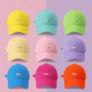 2025 nueva llegada Primavera Verano gorra de béisbol para mujeres y hombres moda suave sombrero de copa amarillo verde claro rosa azul púrpura Rosa rojo - Product Image 1