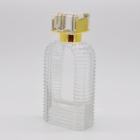 Bouteille de parfum transparente en verre OEM, nouveau design à la mode ml, avec couvercle