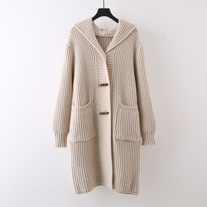 Maglione da Donna alla Moda con Cappuccio Spesso, Lunghezza Media-Lunga, Nuova Collezione Autunnale - Product Image 1