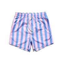 Conception personnalisée Impression sublimée Hommes Femmes Summer Polyester Beach Shorts Striped Board Shorts & Swim Trunks