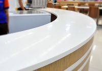 Wiselink bureau blanc brillant utilisé pour la réception de la clinique de médecin comptoir de réception à lumière Led