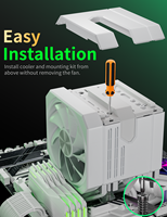 UpHere 120mm Installation facile PC radiateur CPU Airs refroidisseurs caloducs CPU ventilateur de refroidissement 100% RAM dégagement LGA 1151 1700 2011