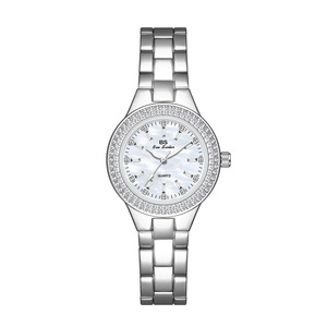 Reloj de Cuarzo para Mujer BS Bee Sister Gold - Bisel con Incrustaciones de Diamantes, Correa de Acero Inoxidable - Product Image 4