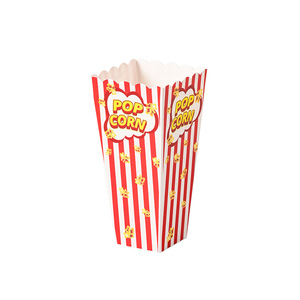 Popcorn Bucket Rectangle Disposable 190mm High Party Candy Box Popcorn Bowl 9cm Diameter 1L Capacity - Product Image 5
