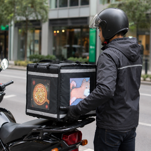 Bolsa Térmica para Reparto en Moto/Bicicleta con Panel LED Retroiluminado, 42cm, para Alimentos, con Pantalla y Logotipo, Mochila para Repartidores - Product Image 1