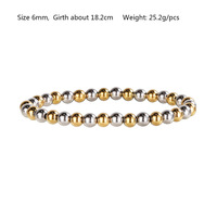 Ensemble de bracelets en acier inoxydable imperméable Go2boho pour femmes et hommes, bracelets extensibles empilables en or et argent
