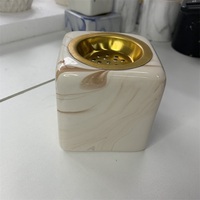 Brûleur d'Encens en Céramique Portable, Marbre Électrique, Encens Arabe pour Maison et Hôtel, Décoration en Oudh, Céramique, Zinc, Métal, Charbon