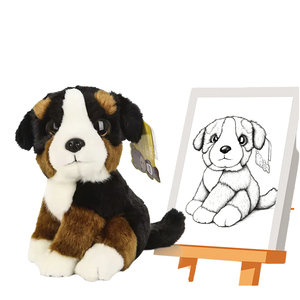 Serie <span class=keywords><strong>de</strong></span> Peluches <span class=keywords><strong>de</strong></span> Perros Sentados, Cinco Razas Realistas, Tela Suave y Esponjosa, Relleno <span class=keywords><strong>de</strong></span> Espuma <span class=keywords><strong>de</strong></span> Algodón PP, Linda Decoración para el Hogar, Regalo para Amantes <span class=keywords><strong>de</strong></span> los Perros - Product Image 1