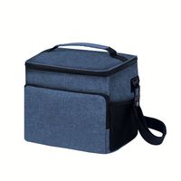 Bolsa Térmica para Almuerzo Personalizada con Logotipo, de Oxford 600D, Aislada, para Oficina, Viajes, Picnic, Bolsa Térmica Suave con Correa para el Hombro