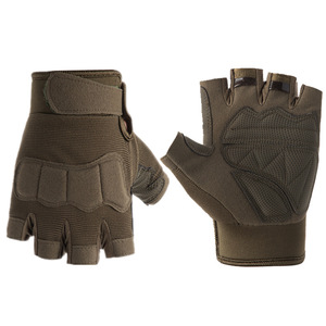 Wholesale Fitness Breathable Non <b>Slip</b> Ventilated Weight Exercise Sports Workout Racing Tactical Gym <b>Half</b> Finger Polyester Gloves - Product Image 3