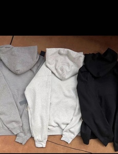 Proveedores estadounidenses: Sudadera con capucha de algodón de alta calidad para hombre, estilo urbano, informal, vintage, de invierno, lisa, con forro polar. - Product Image 3