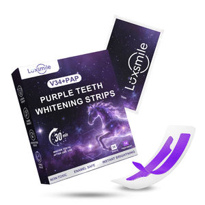 Luxsmile Bandelettes blanchissantes pour les <span class=keywords><strong>dents</strong></span> V34 Purple, qualité dentaire, OEM, emballage en gros, marque privée, Pap Hp - Product Image 1