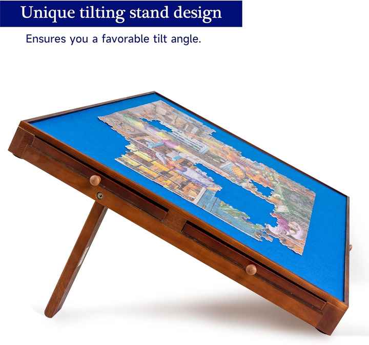 Factory wholesale hot selling wooden puzzle table with Foldaway Legs