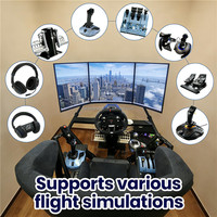 Simulador de Vuelo de Realidad Virtual 9D, Cabina de Vuelo VR, Equipo de Arcade con Movimiento, para Parques de Aventuras al Aire Libre, Aeropuertos, Uso Público en Interiores, PC