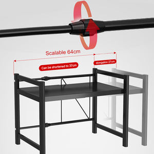 Scaffale in <span class=keywords><strong>Ferro</strong></span> <span class=keywords><strong>Battuto</strong></span> a 2 Ripiani per Cucina, Porta Forno a Microonde - Product Image 4