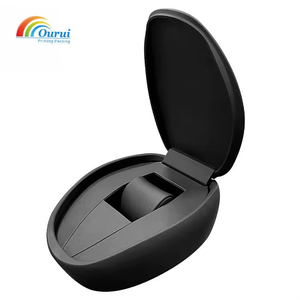 Watch Storage <b>Box</b> with Lid Elegant Solid <b>Black</b> Design for Watch Packaging - Product Image 4