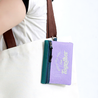 Pochette de voyage multi-zippée pour passeport en tissu Oxford, antivol, avec cordon détachable