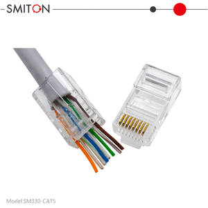Câble réseau UTP 8P8C Cat5e Cat6, connecteur modulaire <span class=keywords><strong>RJ</strong></span> <span class=keywords><strong>45</strong></span>, fiches passantes <span class=keywords><strong>Cat</strong></span> <span class=keywords><strong>6</strong></span>, connecteur Ethernet RJ45 - Product Image 2