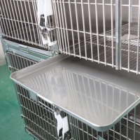 Double Dog Cage & House Edelstahl Classic Solid Pet Kennel für den Außen-/Innenbereich