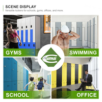 CARTMAY – Nouveaux casiers de rangement étanches en HPL de type Z, personnalisables avec serrure électronique pour vestiaires de salle de sport
