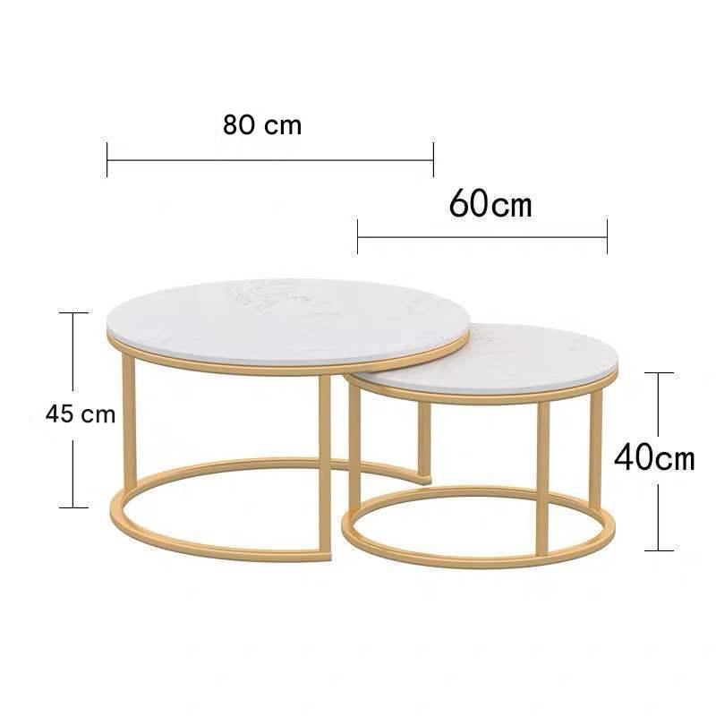 White letter coffee table
