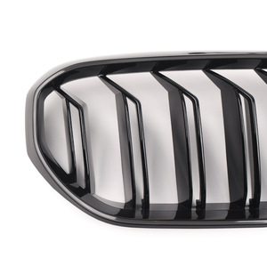 Modificación de Parrilla para BMW Serie 5 G30 G31, ABS con Iluminación LED, Doble Línea, Negro Brillante, para 2021 2022 - Product Image 2