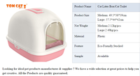Nouvelle litière pour chat de type tiroir en plastique entièrement fermée, personnalisée OEM, avec fonction d'auto-nettoyage et accessoires