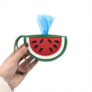 Cartera para Bolsas de Excremento de Perro con Diseño de Sandía, de Cuero PU, Linda, Portátil, Regalo Promocional Novedoso para Mascotas, Ideal como Regalo de Bienvenida - Product Image 2