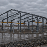 Structure en acier préfabriquée Q355B pour atelier, entrepôt, bureau, bâtiment à ossature portique avec panneaux sandwich isolés