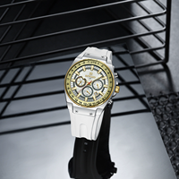 REWARD 833049 Jam Tangan Pria Sporty Trendy Quartz Tali Silikon Enam Jarum Kronograf Tahan Air Bercahaya Terlaris