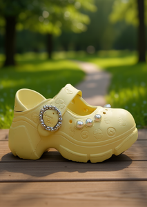 Zoccoli con Piattaforma e Perle Stile Mary Jane, Sandali Estivi Morbidi e Leggeri, Taglia 23 per Donne e Ragazze - Product Image 2