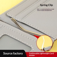 Portefeuille Unisexe Créatif en Cuir PU Anti-Vol avec Clip à Billets Style Coréen et Porte-Cartes Multiples – Grande Vente