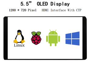 Monitor AMOLED de 5.5 Pulgadas, Pantalla Táctil OLED HD de 1280*720, Compatible con Raspberry y Monitor AMOLED de 5.5 Pulgadas - Product Image 2