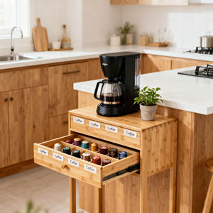 ที่วางแคปซูลไม้ไผ่,ที่ใส่ถ้วยกาแฟแบบ K-Cups กล่องเก็บของ - Product Image 2