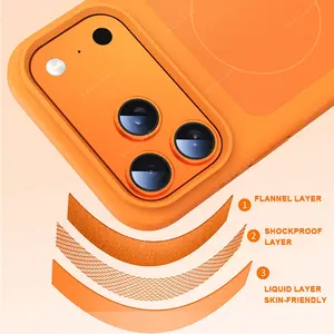 Custodia Magnetica in <span class=keywords><strong>Silicone</strong></span> Liquido Antiurto per <span class=keywords><strong>iPhone</strong></span> 17 Pro Max, <span class=keywords><strong>iPhone</strong></span> 17 Air, 16 Plus, 15, 14, <span class=keywords><strong>13</strong></span>, 17 Pro - Product Image 4