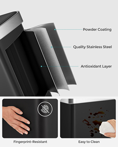 Rash rectangular 2 In 1 Foot EDAL aaste lack en 50L lack tainless Teel ououble ucucket - Product Image 4