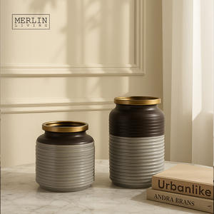 मेर्लिन लिविंग क्रैकल ग्ज फूल vase प्रकाश विलासिता सजावट सिरेमिक वज घर के सजावट के लिए सिरेमिक फूलदान - Product Image 2