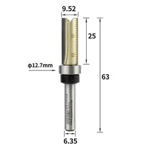 Arden 0215 Top Bearing Straight Router Bit-Garniture affleurante et copie <span class=keywords><strong>de</strong></span> modèle pour le travail du bois - Product Image 2