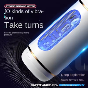Masturbateur masculin entièrement automatique, type 'Airplane Cup', électrique, avec fonctions de prononciation, de stimulation intense et de succion par pince, pour adultes, couleur personnalisable - Product Image 3