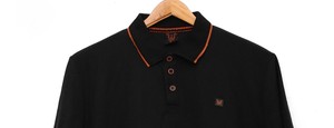 Plain dyed polo <b>shirt</b> Men Textured Knit Polo <b>Shirt</b> – Slim Fit with Contrast Tipping - Product Image 3