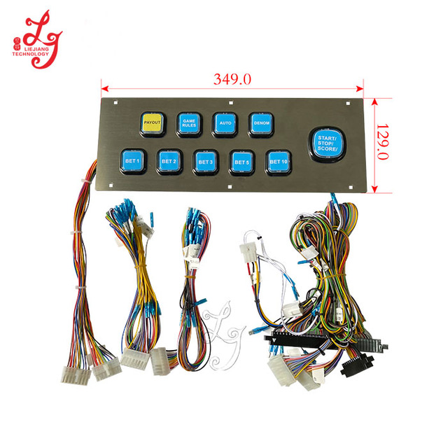 Lie Jiang 10 buttons Metal Panel for Dragon Link Skilled Games Spare Parts Factory Price for Sale