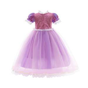 Niñas Anime princesa vestidos <span class=keywords><strong>de</strong></span> verano niñas Cosplay <span class=keywords><strong>Rapunzel</strong></span> <span class=keywords><strong>vestido</strong></span> Año Nuevo carnaval disfraz cumpleaños fiesta <span class=keywords><strong>vestido</strong></span> para niñas - Product Image 6