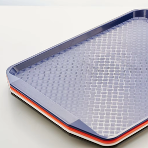 Thức ăn nhanh nhà hàng Nguồn cung cấp màu đỏ nhựa Polypropylene PP phục vụ Khay cho căng tin - Product Image 2